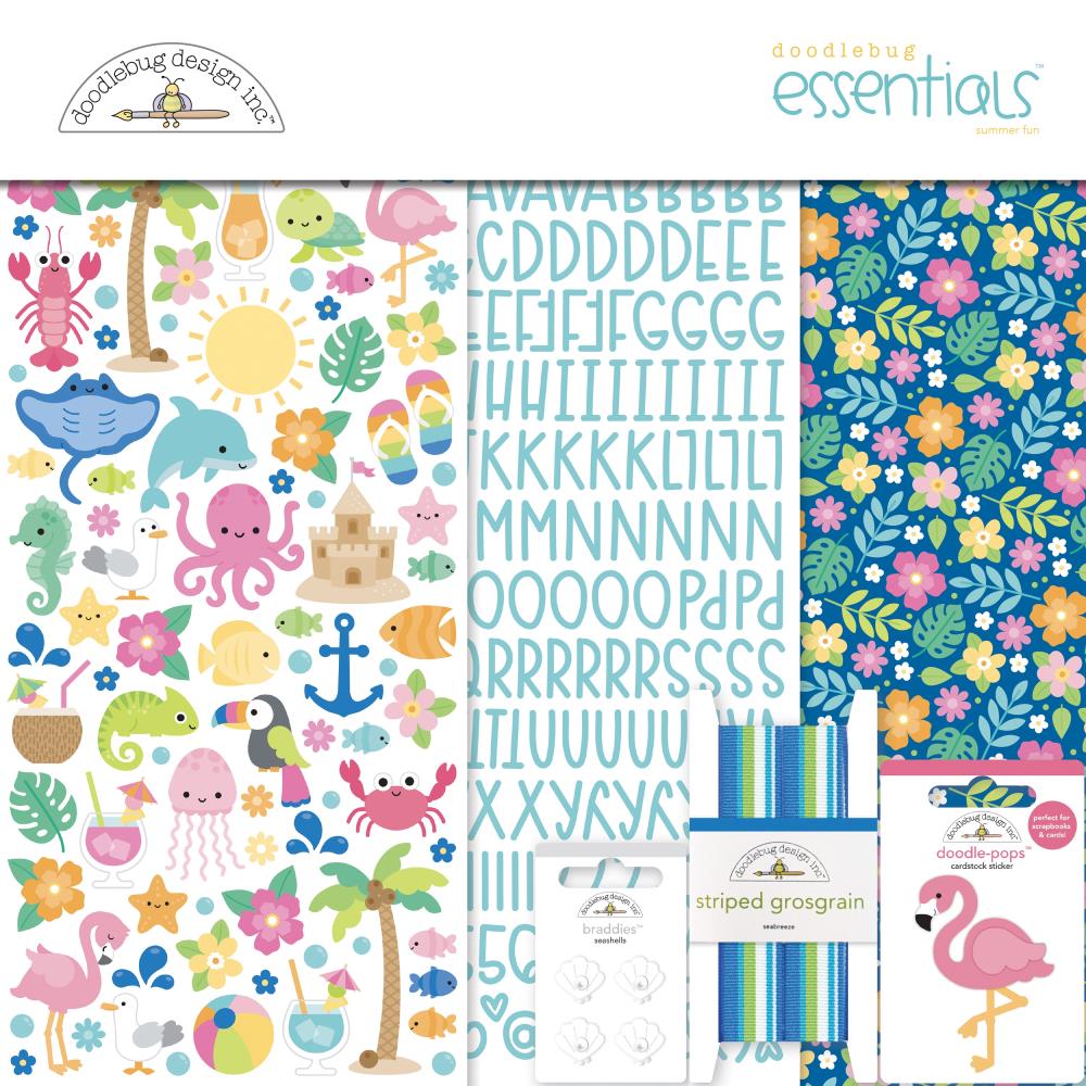 Summer Fun Doodlebug Essentials Page Kit 12"X12"