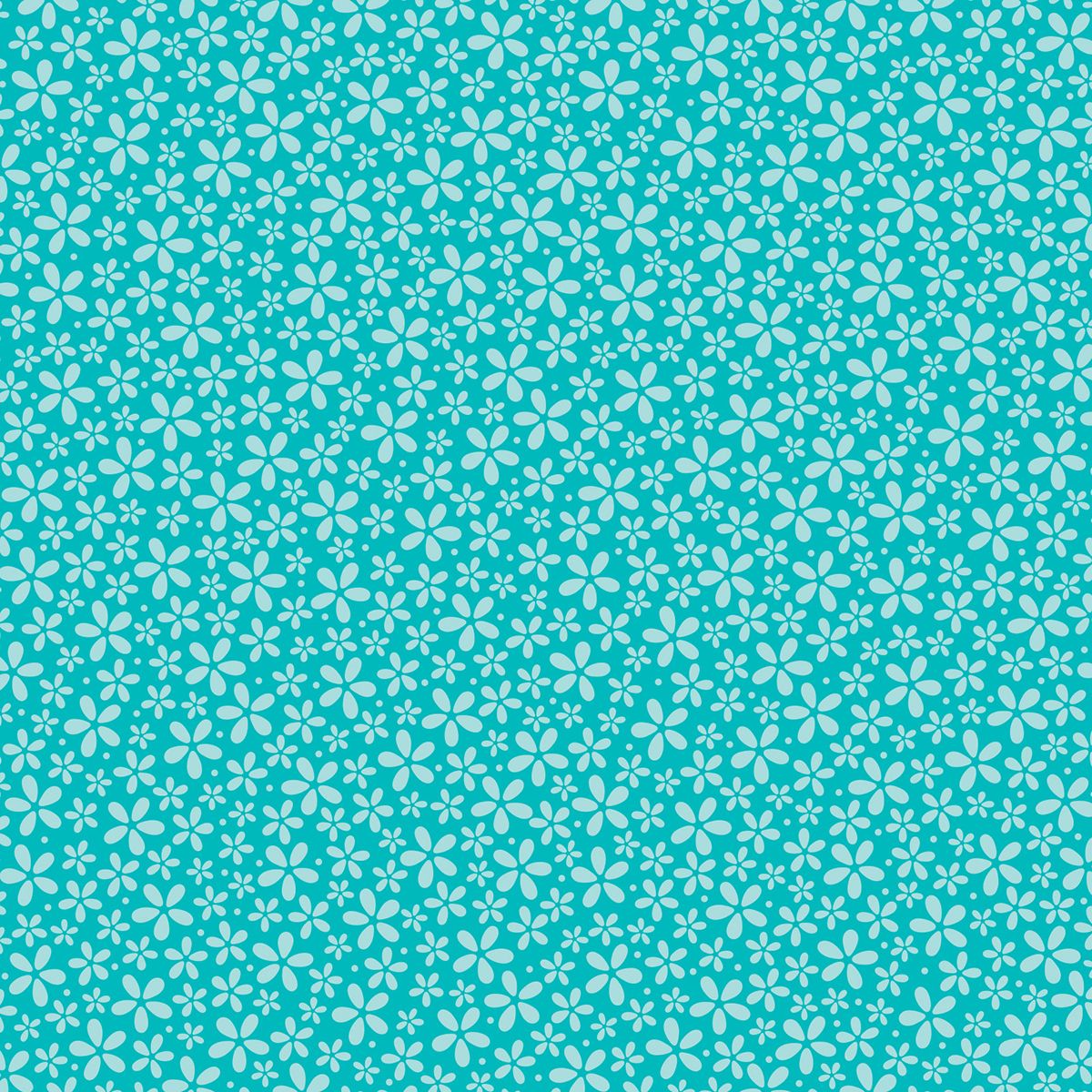 Teal Floral Core'dinations Pattern Cardstock
