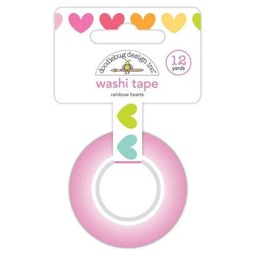 Doodlebug Rainbow Hearts Washi Tape