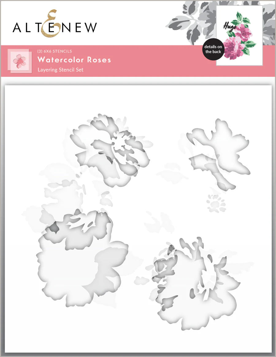 Altenew - Watercolor Roses Bundle Stencil and Die Set