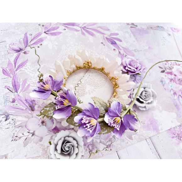 Aquarelle Dreams Wilderness Mulberry Paper Flowers by Prima