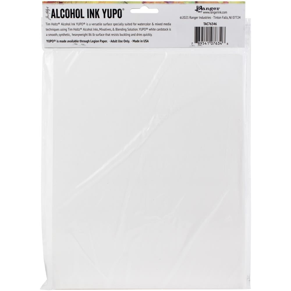 Tim Holtz Alcohol Ink White Yupo Paper 8x10 86lb 25 Sheets - Ranger