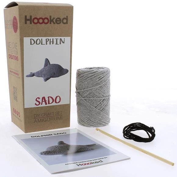 Amigurumi Crochet DIY Kit - Dolphin Sado - Hooked
