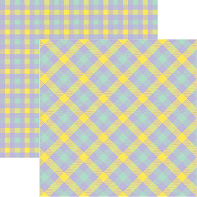 Plaid Pastels Plaid One 12x12 Scrapbook Paper - Reminisce