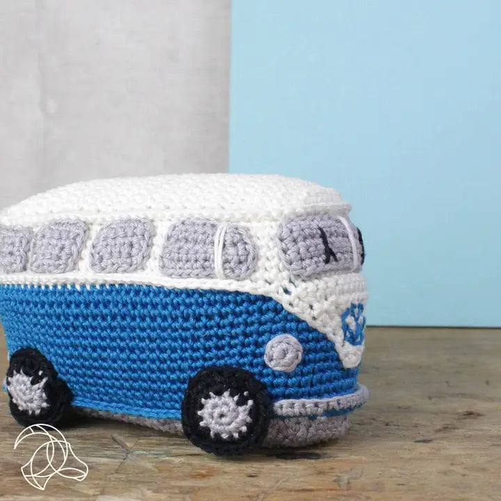 Retro Van Blue - DIY Crochet Kit  - Handicraft USA
