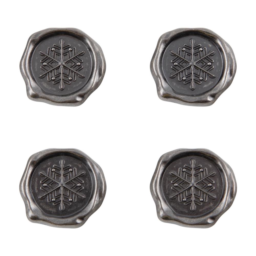 Tim Holtz Idea-ology Christmas Metal Shape Seals 4 Pieces