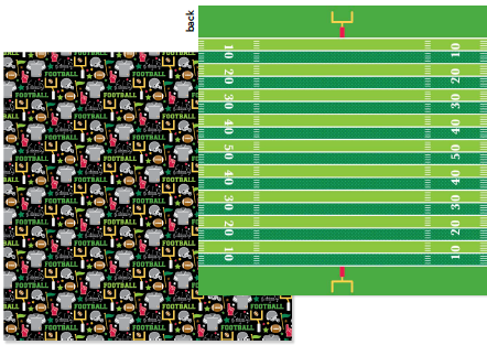 Touchdown Football Suit Up 12x12 Double Sided Scrapbook Paper - Doodlebug