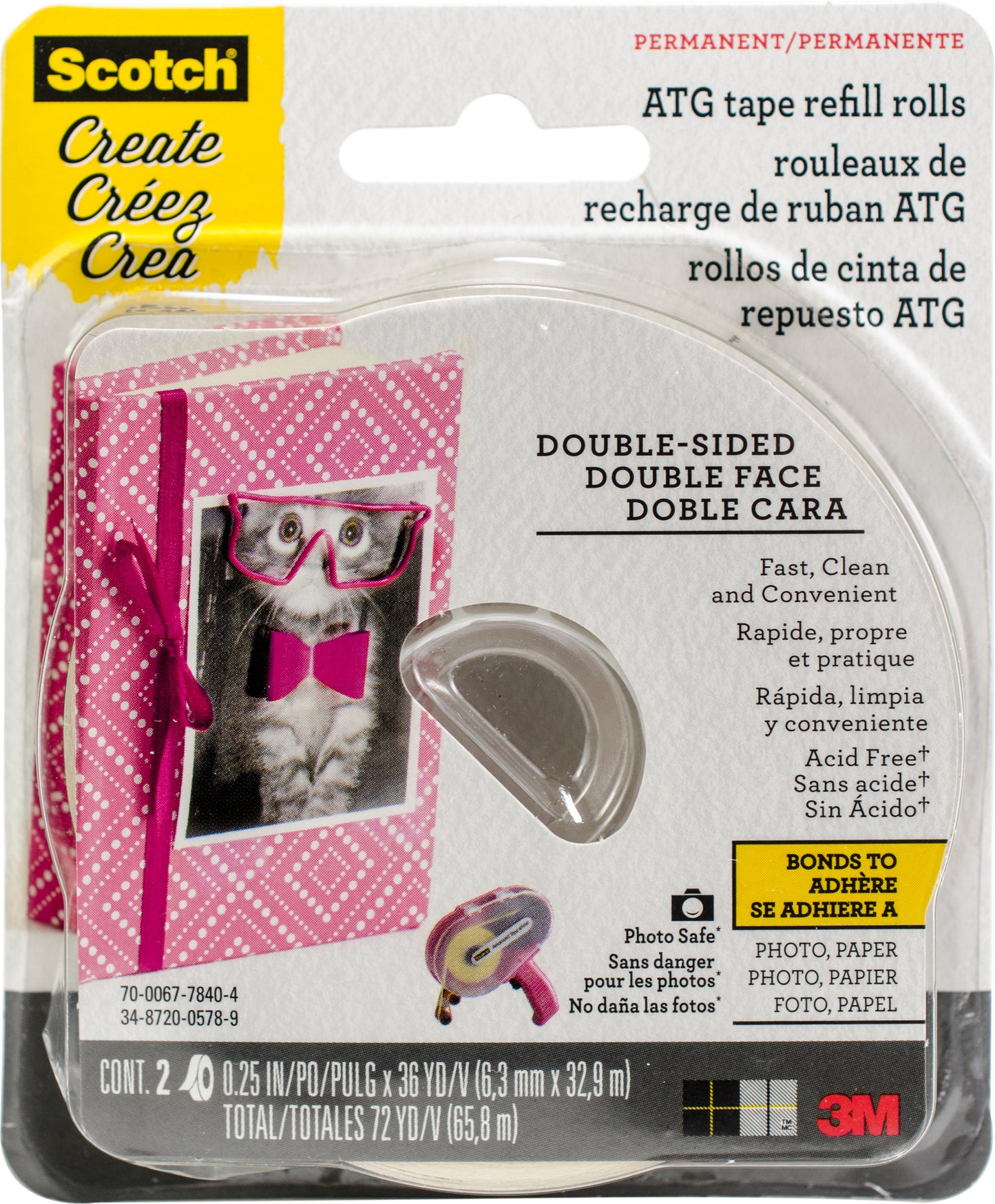 Scotch Advanced Tape Glider ATG Acid-Free Refills 2/Pkg