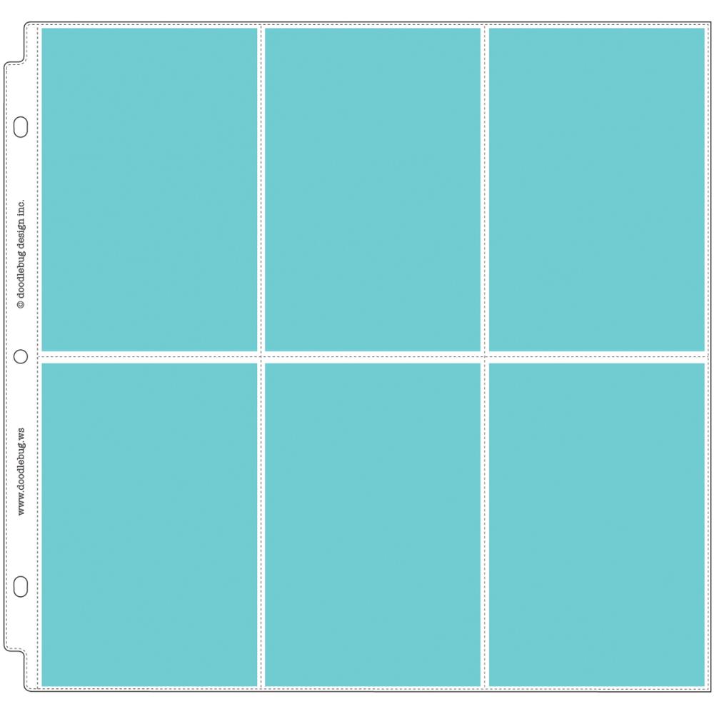Doodlebug Page Protectors 12"X12" 12/Pkg 6-4x6