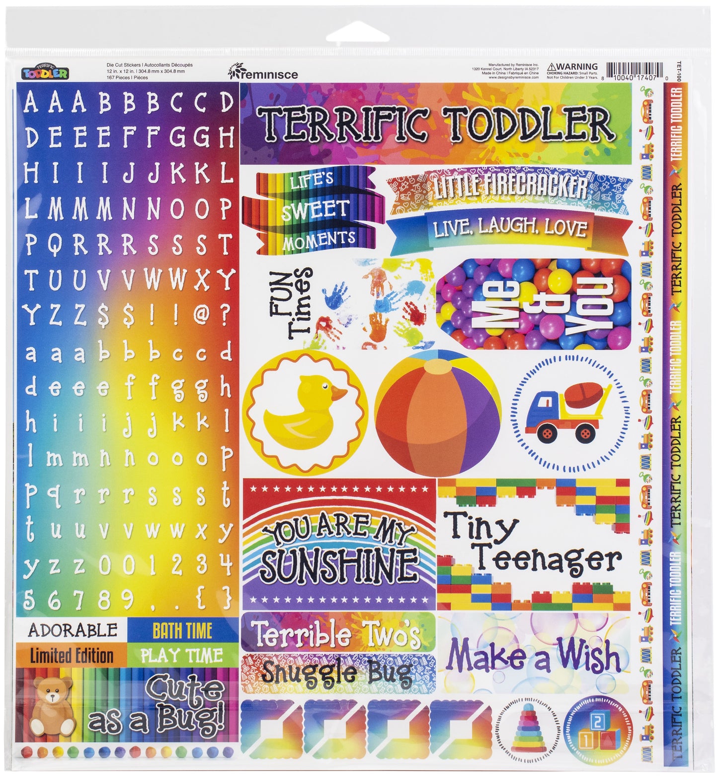 Terrific Toddler 12x12 Scrapbook Paper Pack and Stickers Collection Kit by Reminisce