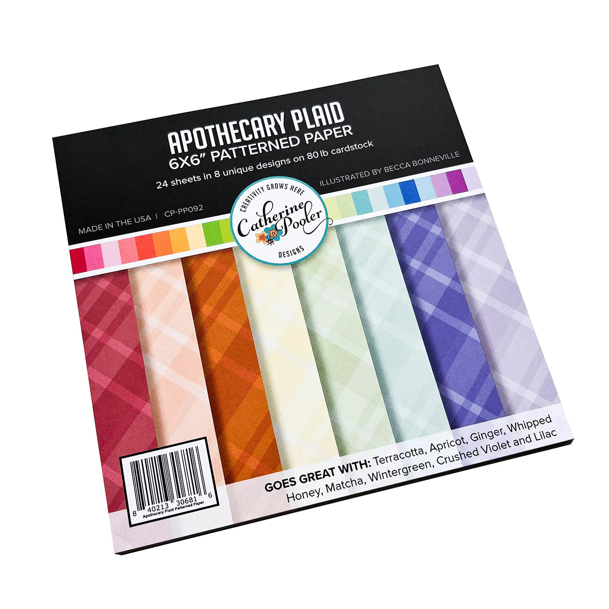Catherine Pooler Apothecary Plaid 6x6 Pattern Paper Pad