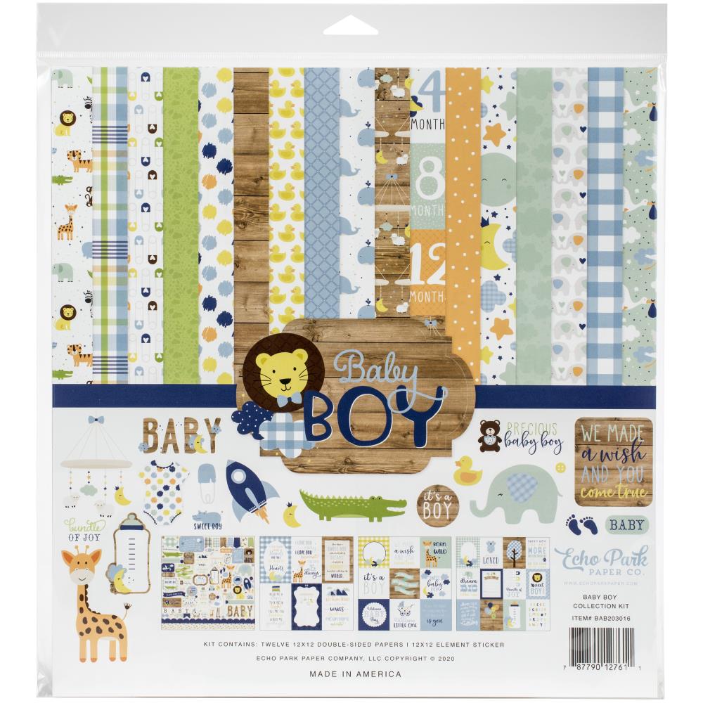 Baby Boy 12x12 Pattern Scrapbook Paper Pack - Echo Park – This and That  Craft Shop