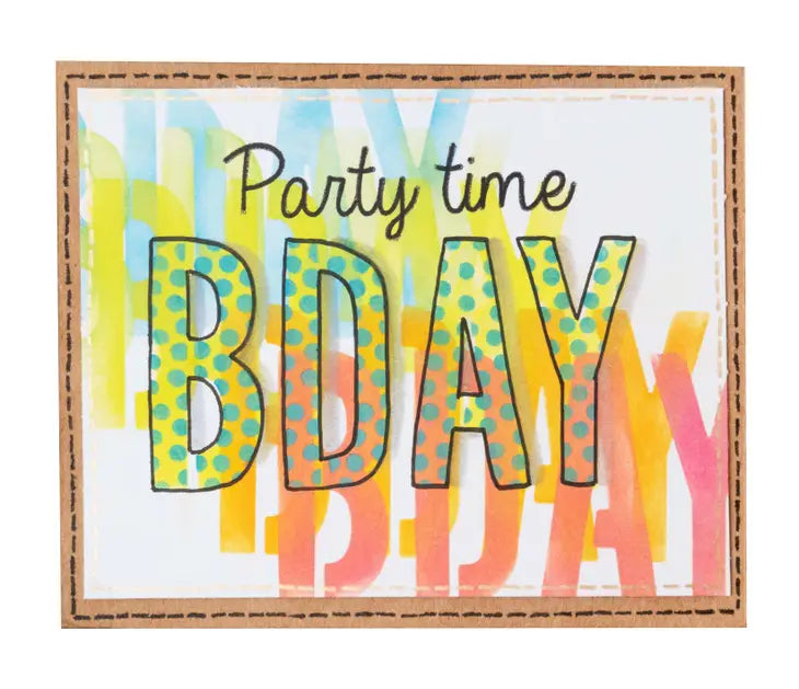 Birthday Sentiments Essentials Mask and Stamps - Studio Light