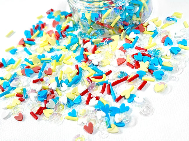 Birthday Hearts and Sprinkles Embellishments by Picket Fence Studios