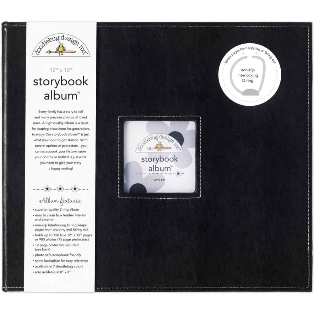 Doodlebug Storybook D-Ring Binder Scrapbook Album 12"X12" (Choose your Color)
