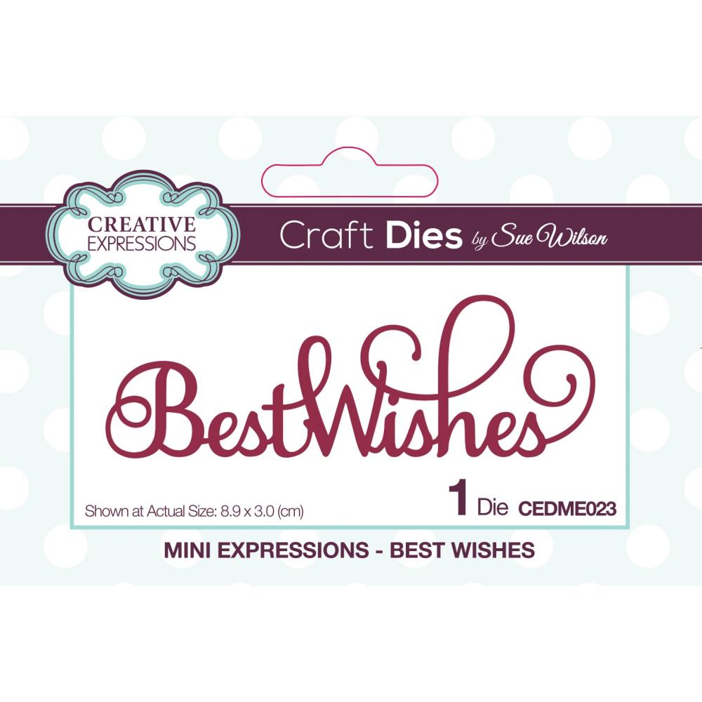 Best Wishes Word Die for Cardmaking - Creative Expressions