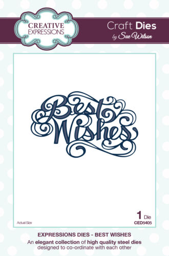 Creative Expressions Craft Dies Best Wishes Expressions Dies Word Die for Cardmaking