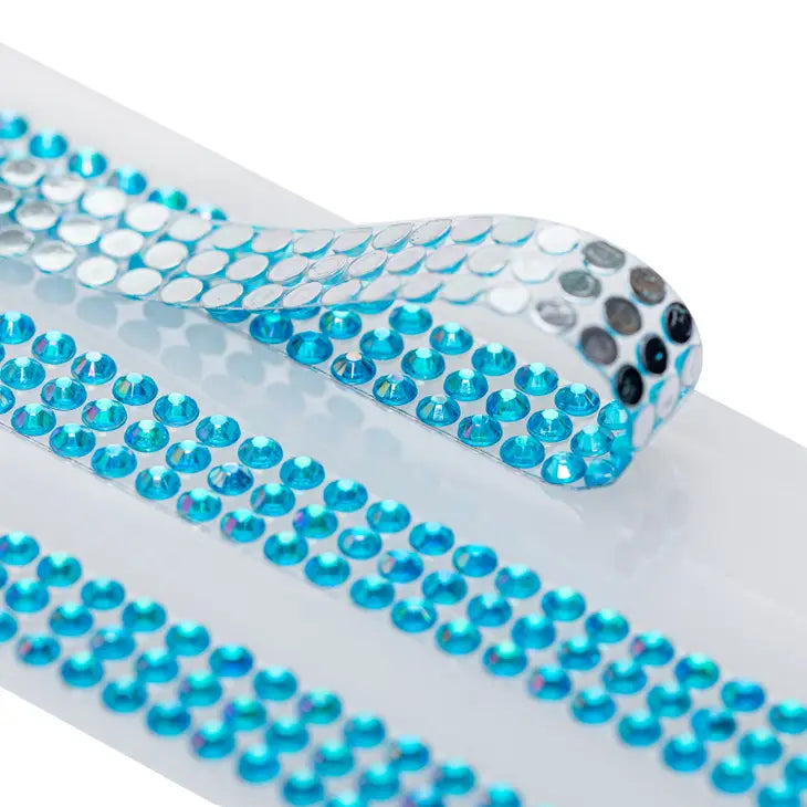 Rhinestone Band Embellishment Band Stickers Blue