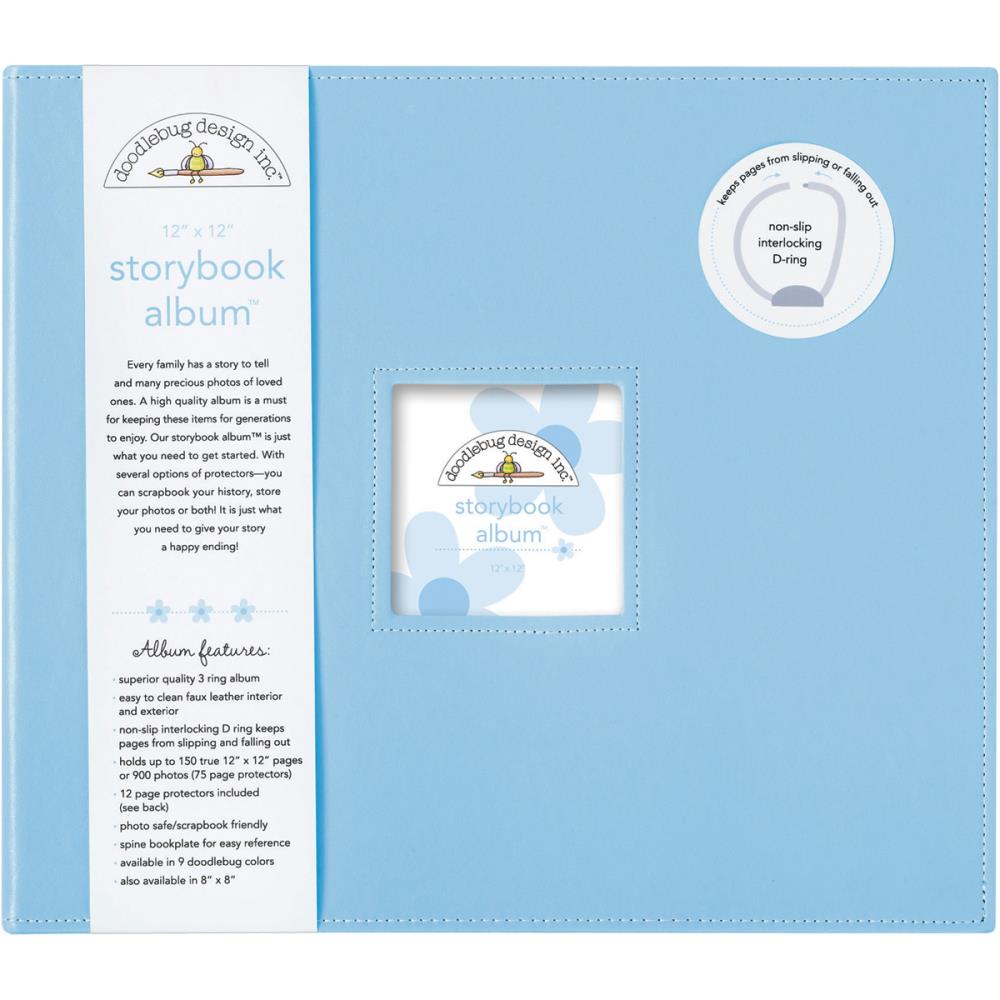 Doodlebug Storybook D-Ring Binder Scrapbook Album 12"X12" (Choose your Color)