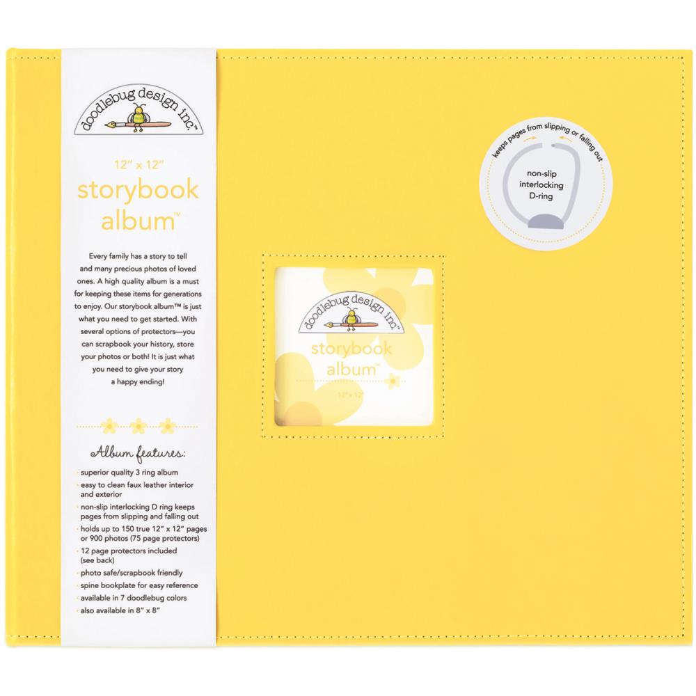 Doodlebug Storybook D-Ring Binder Scrapbook Album 12"X12" (Choose your Color)
