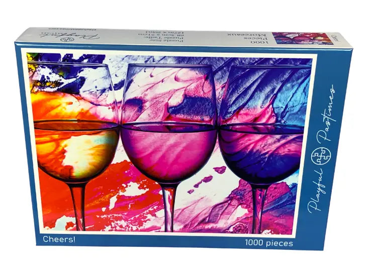 Cheers! Jigsaw Puzzle 1000 Piece Playful Pastimes Wine Glasses