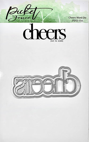 Cheers Word Die for Cardmaking - Picket Fence Studios