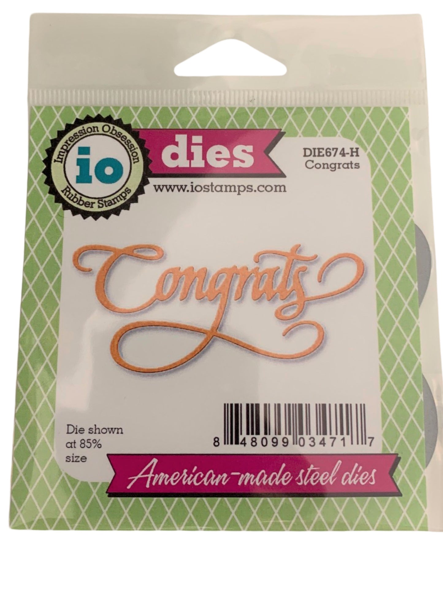 Congrats Script Craft Word Die by Impression Obsession