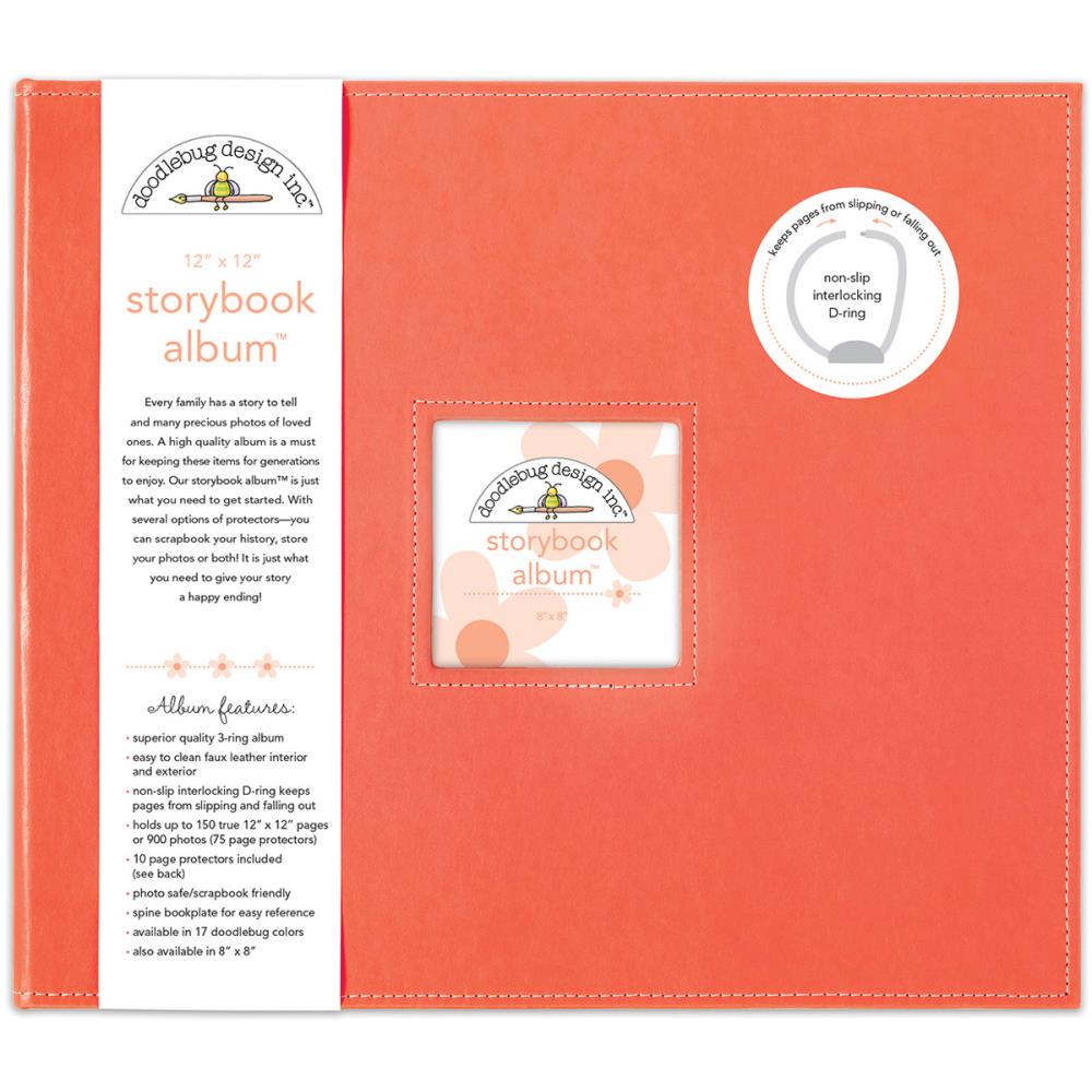 Doodlebug Storybook D-Ring Binder Scrapbook Album 12"X12" (Choose your Color)