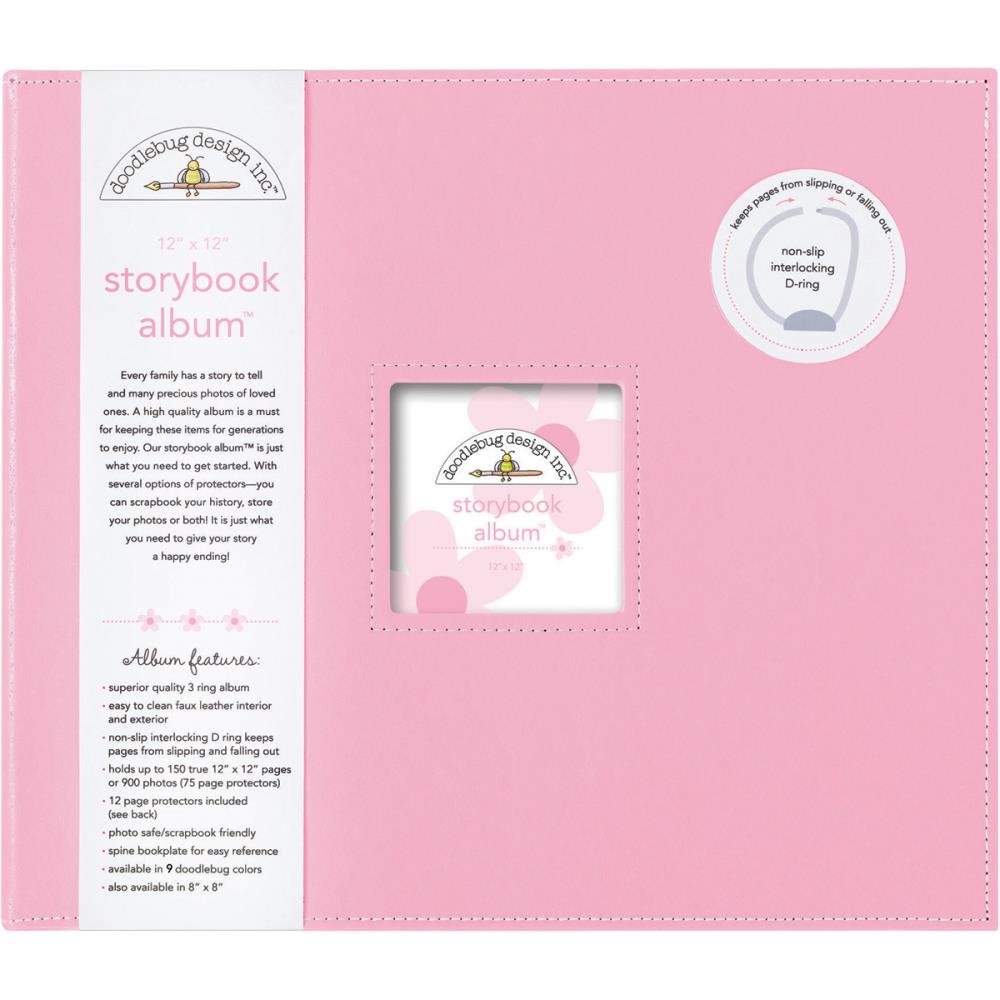 Doodlebug Storybook D-Ring Binder Scrapbook Album 12"X12" (Choose your Color)