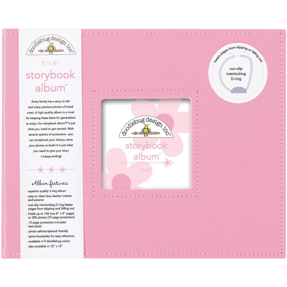 Doodlebug Storybook D-Ring Binder Scrapbook Album 8"x 8" (Choose your Color)
