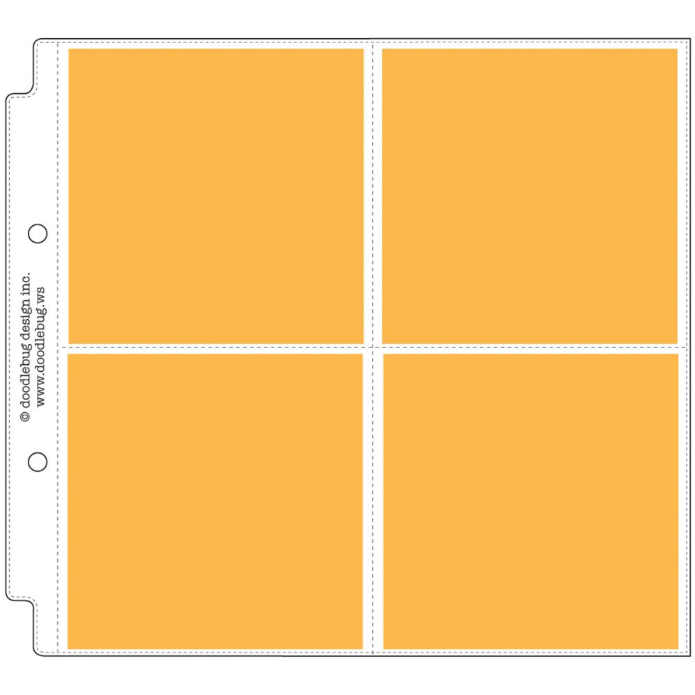 Doodlebug Page Protectors 8"X8" 12/Pkg 4-4x4