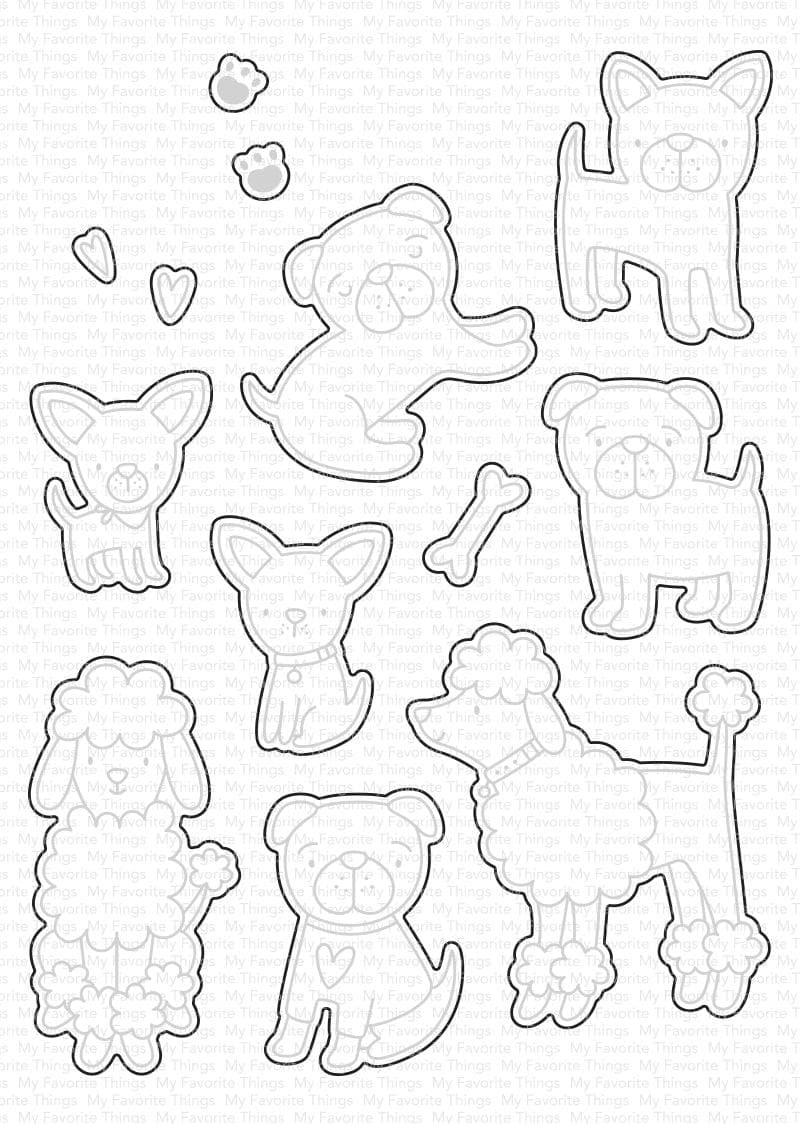 Dog Squad Stamps and Coordinating Die-namics Die Set - My Favorite Things