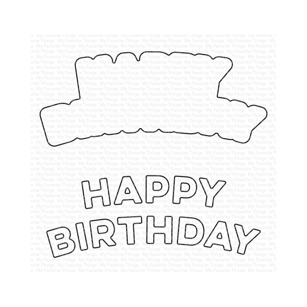 Arched Happy Birthday Die-namics Die - My Favorite Things