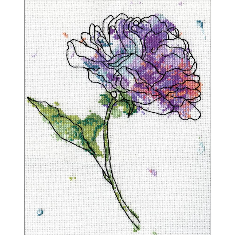 Lilac Floral Cross Stitch Kit
