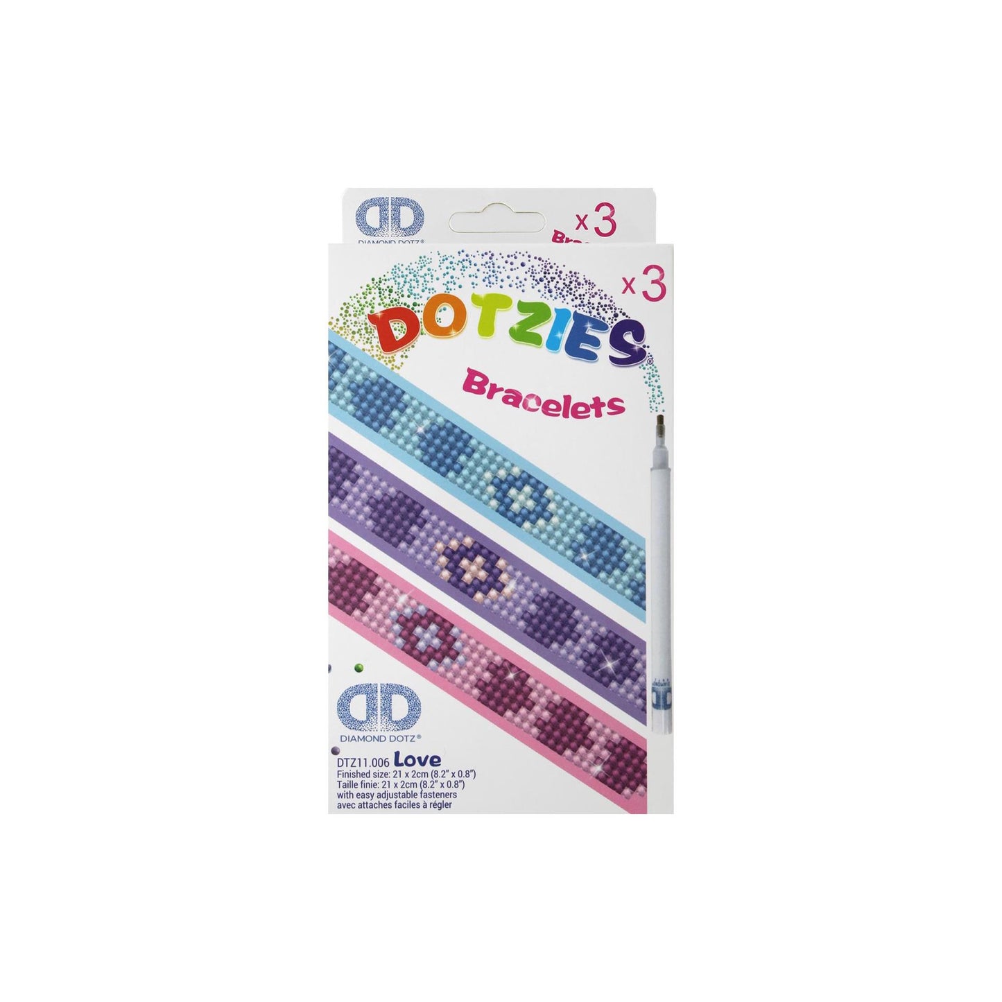 Love Print Dotzies Bracelets by Diamond Dotz
