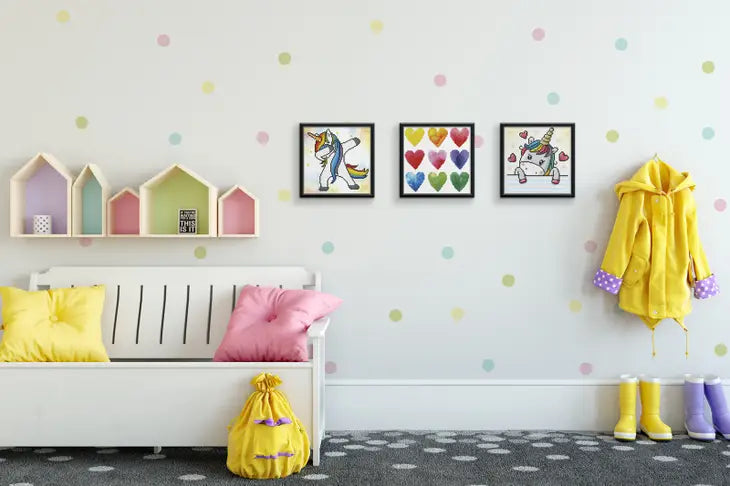 Love Rainbow Hearts Diamond Dotz Art Facet Painting Kit