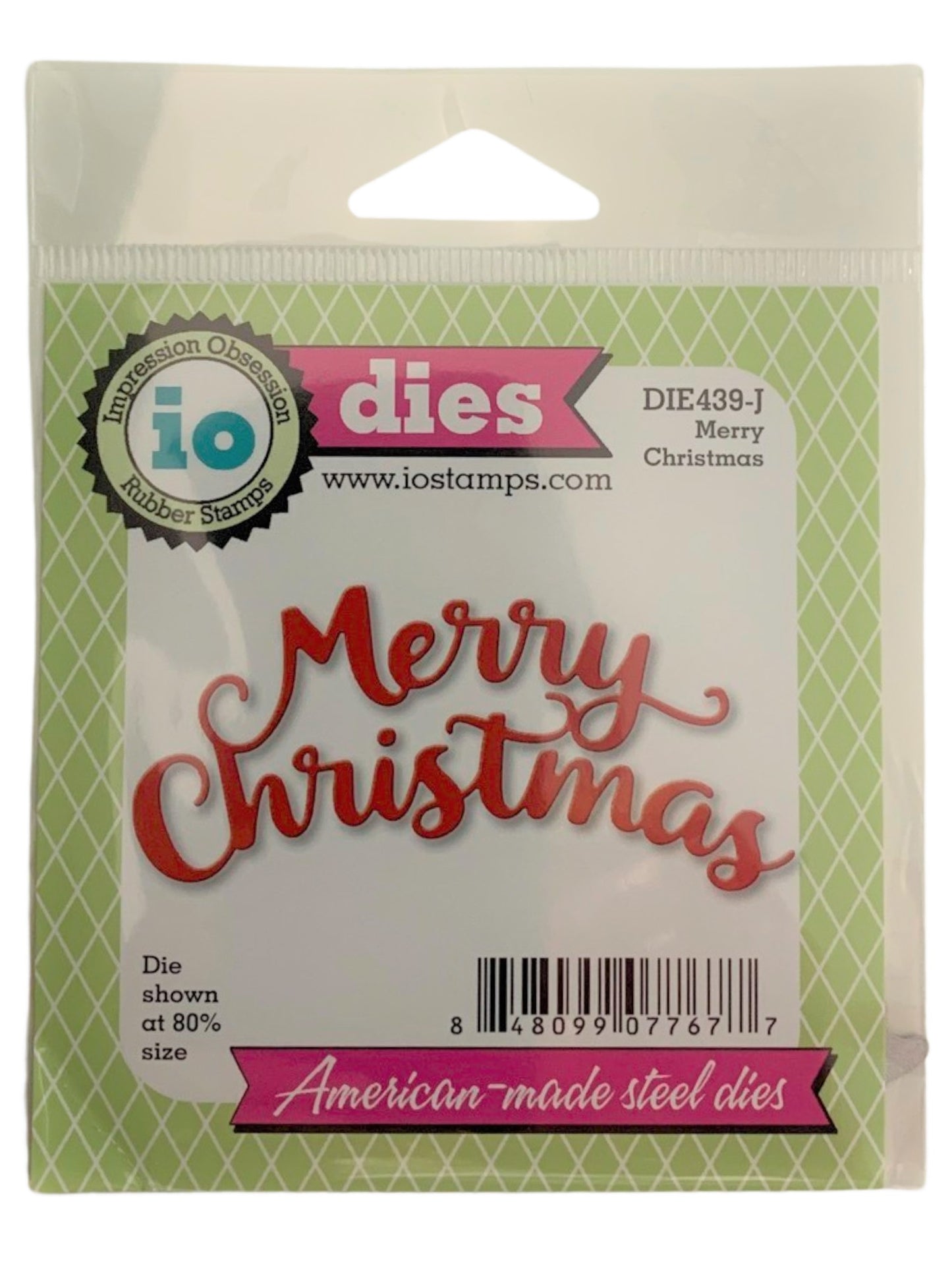 Merry Christmas Craft Word Die Sentiment by Impression Obsession