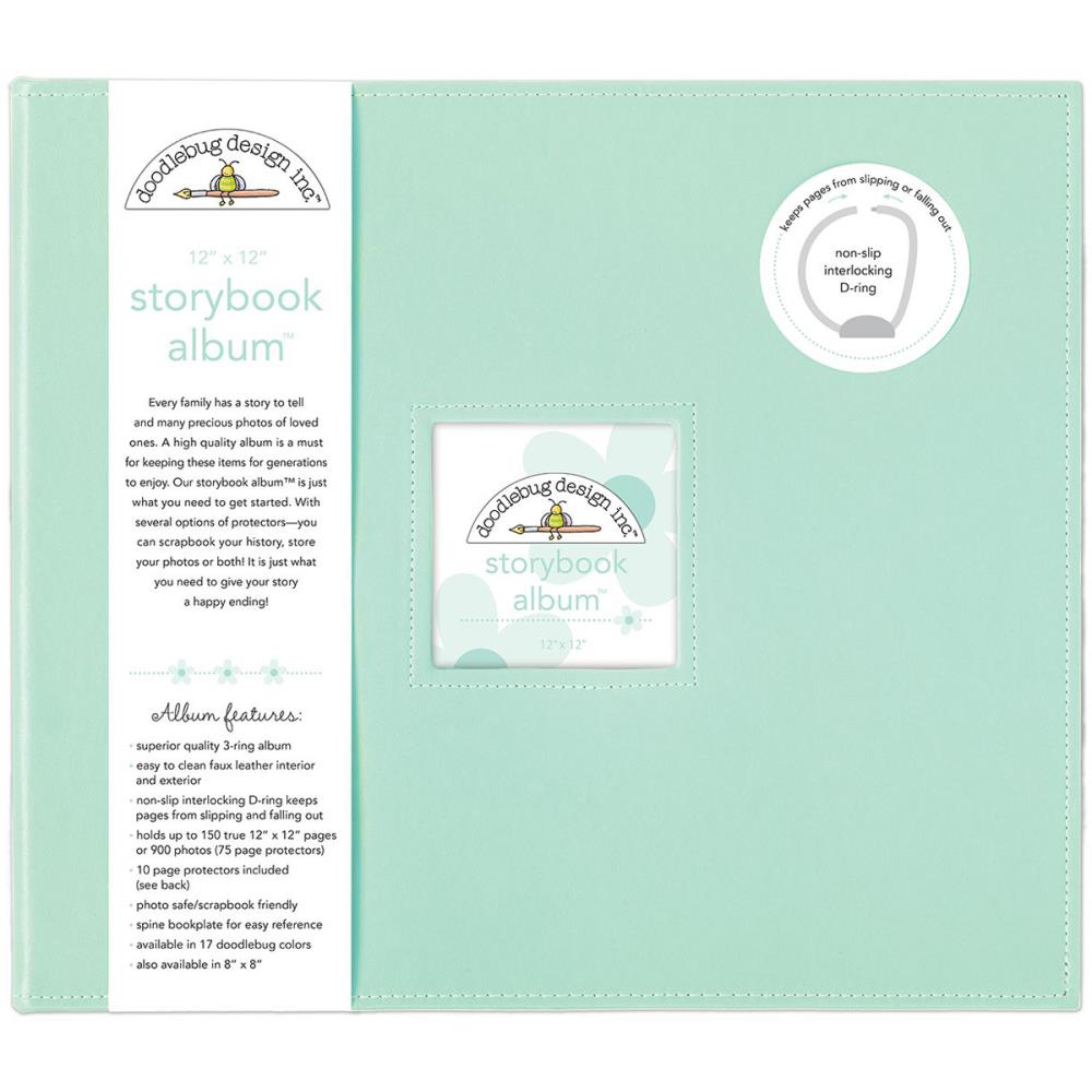 Doodlebug Storybook D-Ring Binder Scrapbook Album 12"X12" (Choose your Color)
