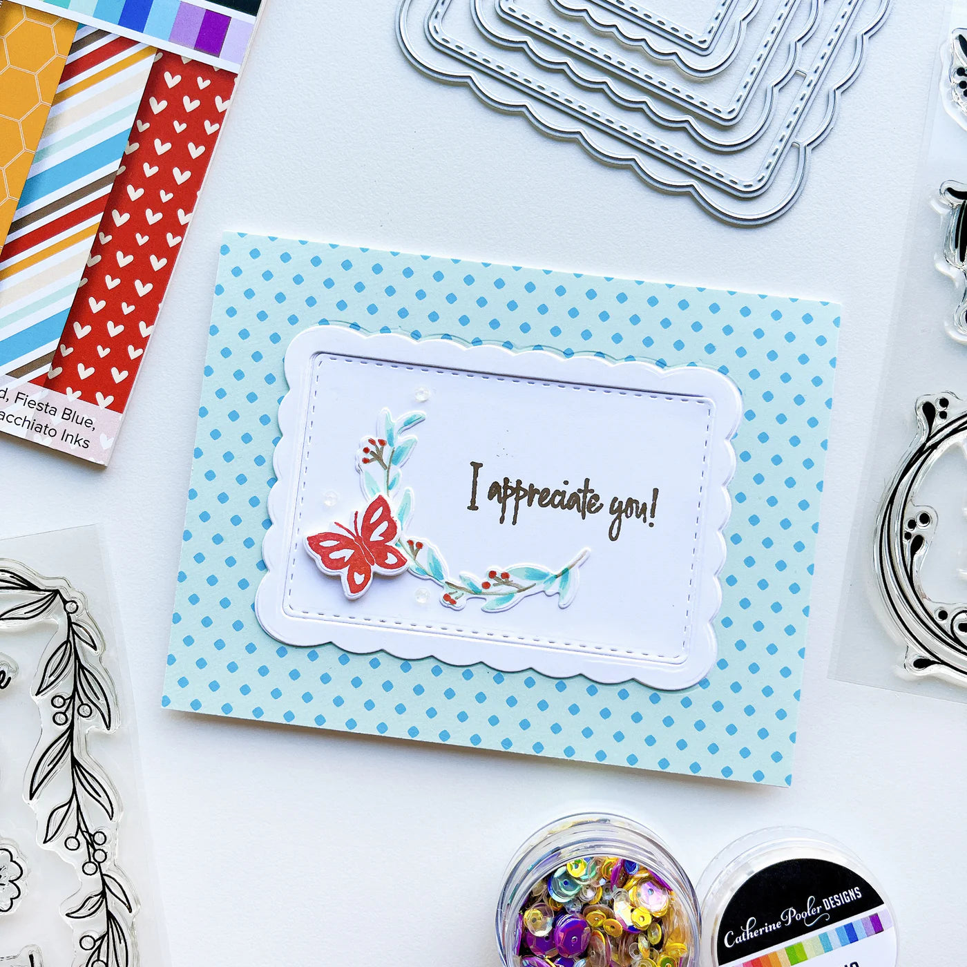 Ruffles and Dashes Dies Set - Catherine Pooler Designs