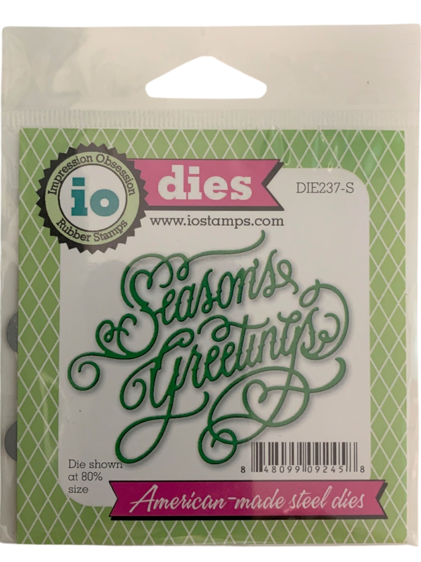 Seasons Greetings Craft Word Die by Impression Obsession