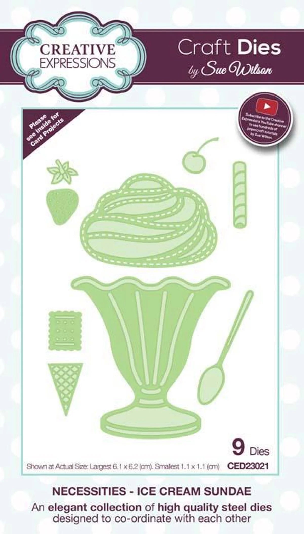 Creative Expressions Craft Dies Necessities Ice Cream Sundae Die for Cardmaking