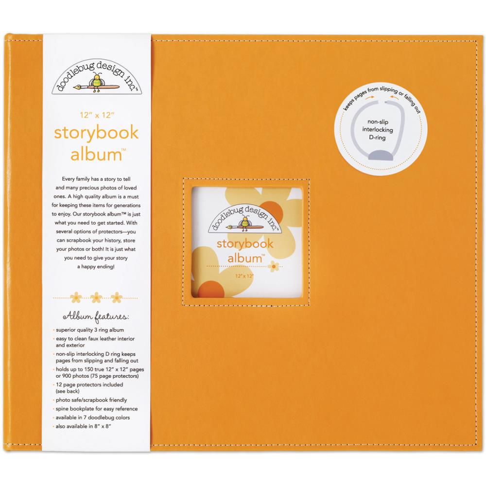 Doodlebug Storybook D-Ring Binder Scrapbook Album 12"X12" (Choose your Color)