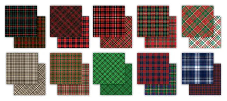 Tartan Plaid 12x12 Premium Scrapbook Paper Pad - Craft Consortium