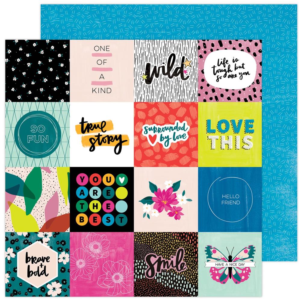 True Story Double Sided 12x12 Scrapbook Paper - Amy Tangerine