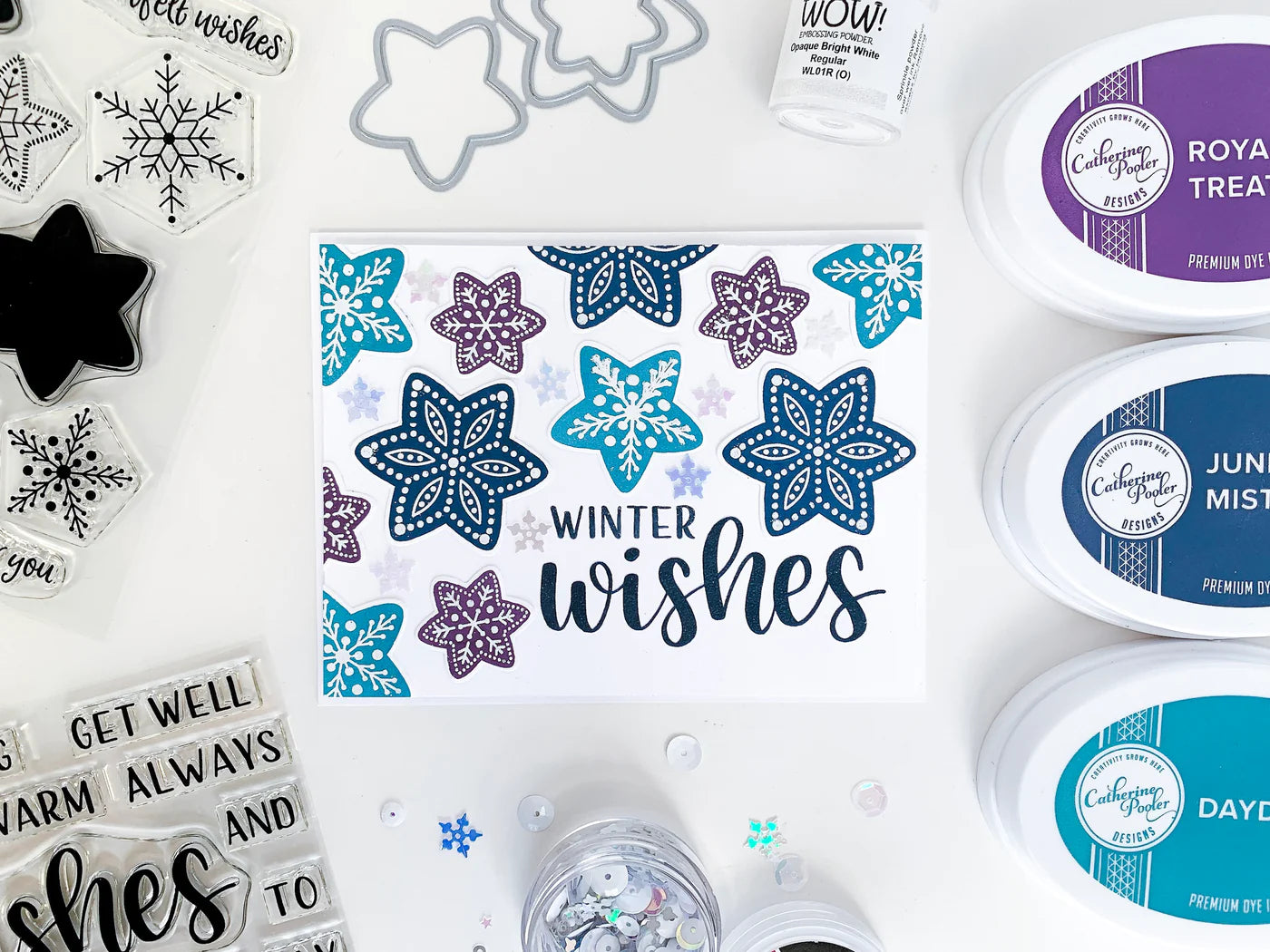 All Around Wishes Sentiments Clear Stamp Set - Catherine Pooler Designs