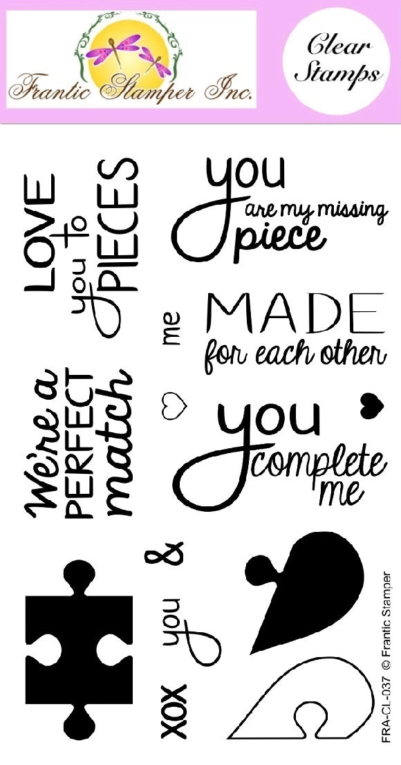 Puzzle Me Clear Polymer Stamp Set by Frantic Stamper Inc.