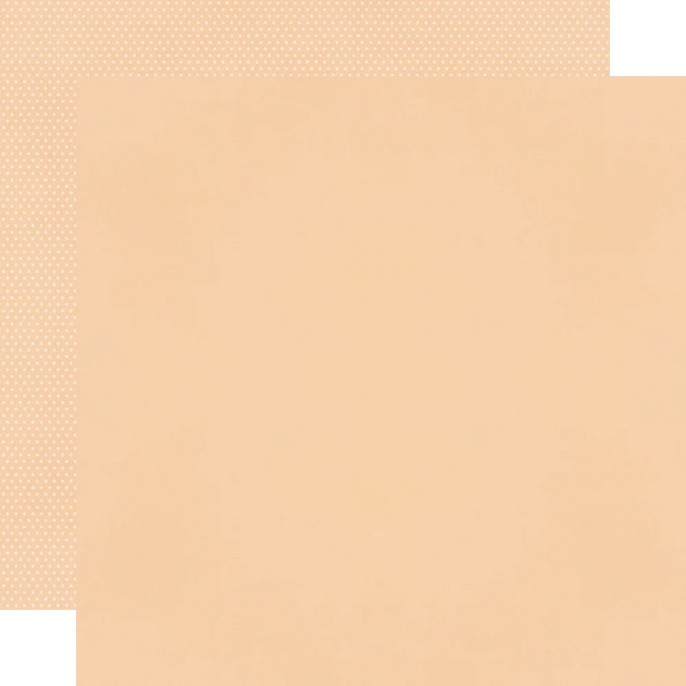 Peach Dots - Simple Stories Fall Farmhouse 12x12 Double Sided Scrapbook Paper