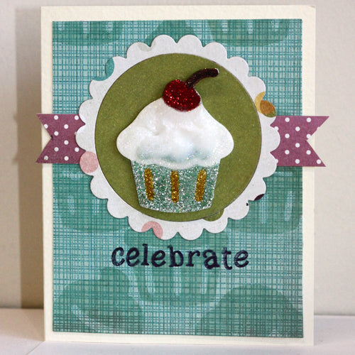 Scrapbook Adhesives 3D White  Foam Cupcakes Limited Edition