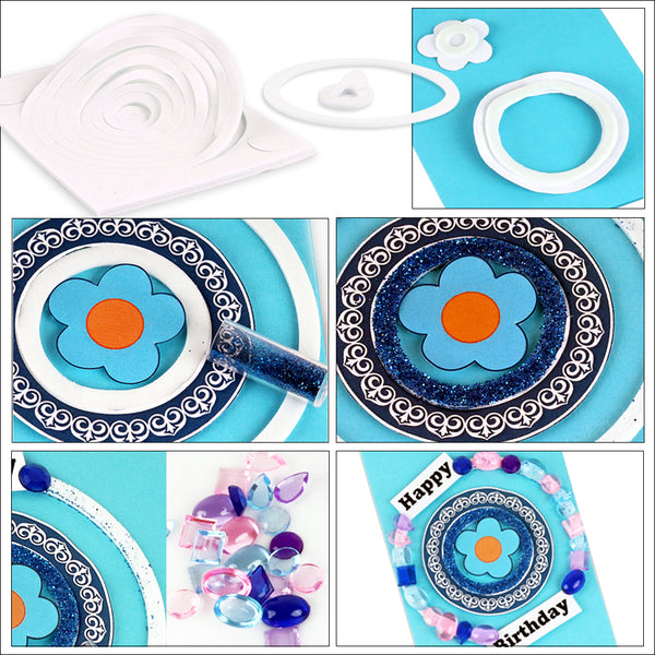 Scrapbook Adhesives 3D White  Foam Circle Frames