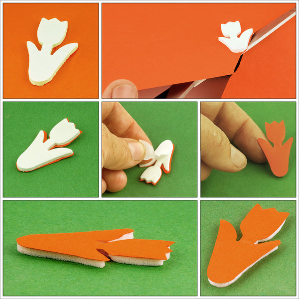 Scrapbook Adhesives 3D White  Foam Easter Shapes Limited Edition